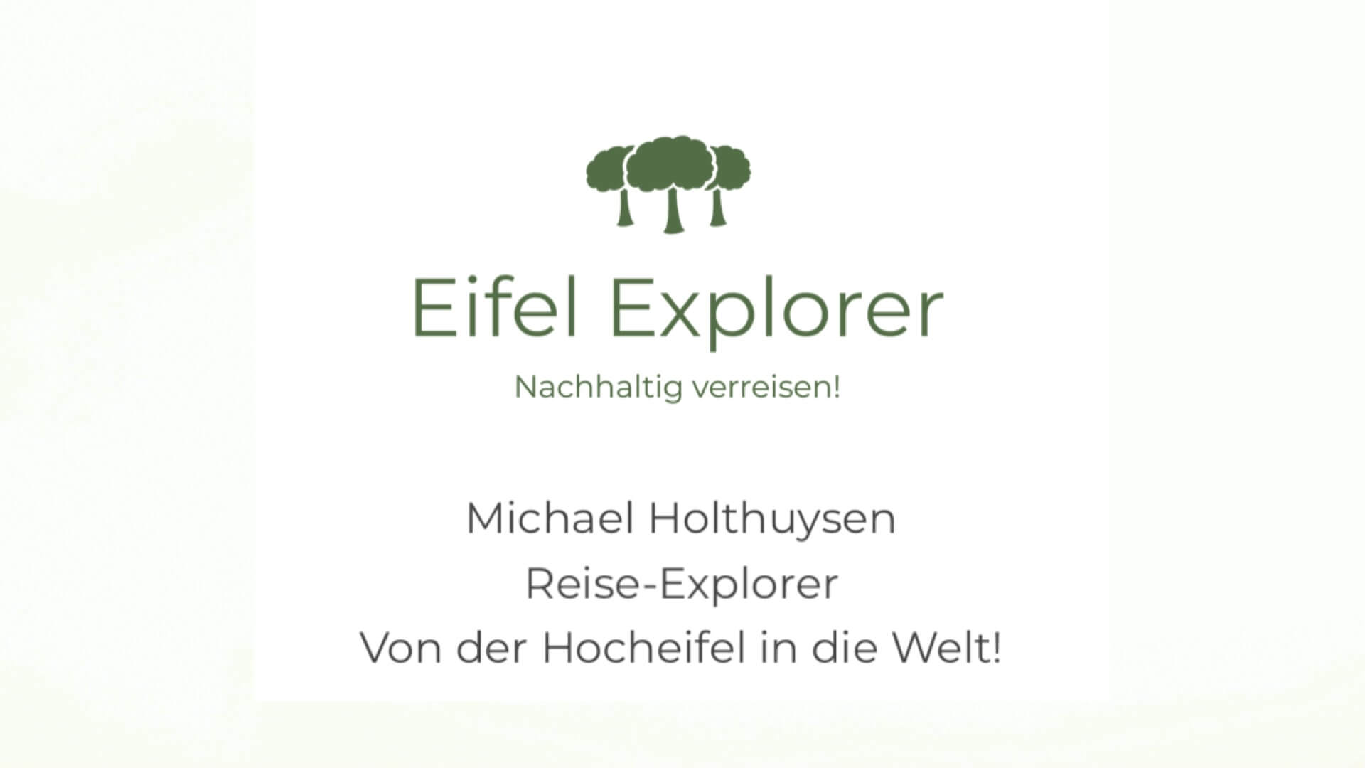 Reise Explorer Michael Holthuysen